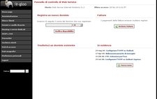 Pannello di controllo - Home page
